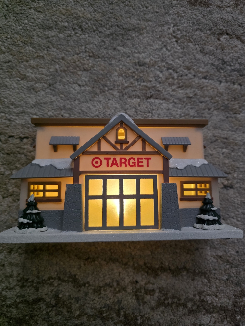 Target Lighted Holiday Village Storefront in Gray and Yellow